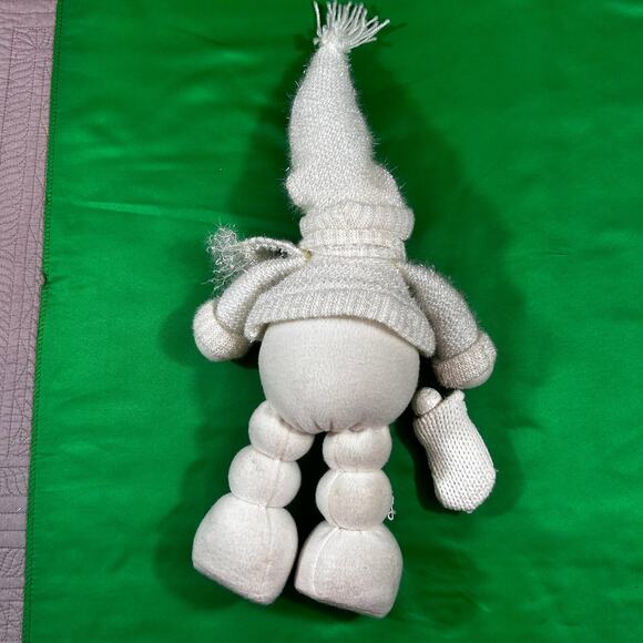 Snowman Plush Christmas Figure Weighted Feet Standing - Picture 3 of 9